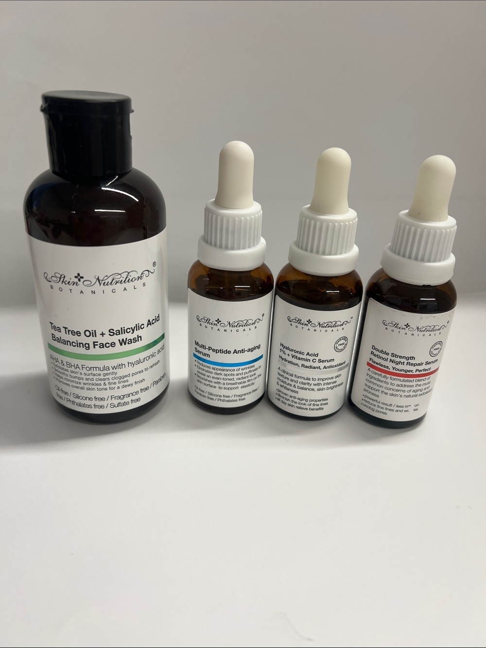 Skin Nutrition Botanicals Set of 3 Serums and Face Wash - New
